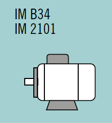 Moteur asynchrone triphasé aluminium IE1 – 0,06 kW – 1500 tr/min – B34 pattes+bride  (Pattes B3+ bride compacte B14) – MS56