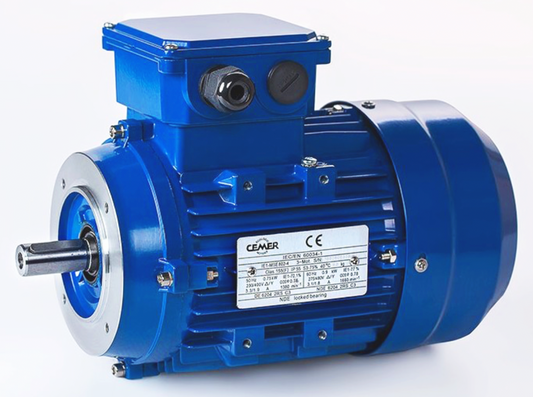 Moteur asynchrone triphasé aluminium IE1 – 0,06 kW – 1500 tr/min – B14 à bride compacte – MS56